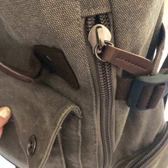 Dasein Vintage Unisex Canvas grey brown Backpack